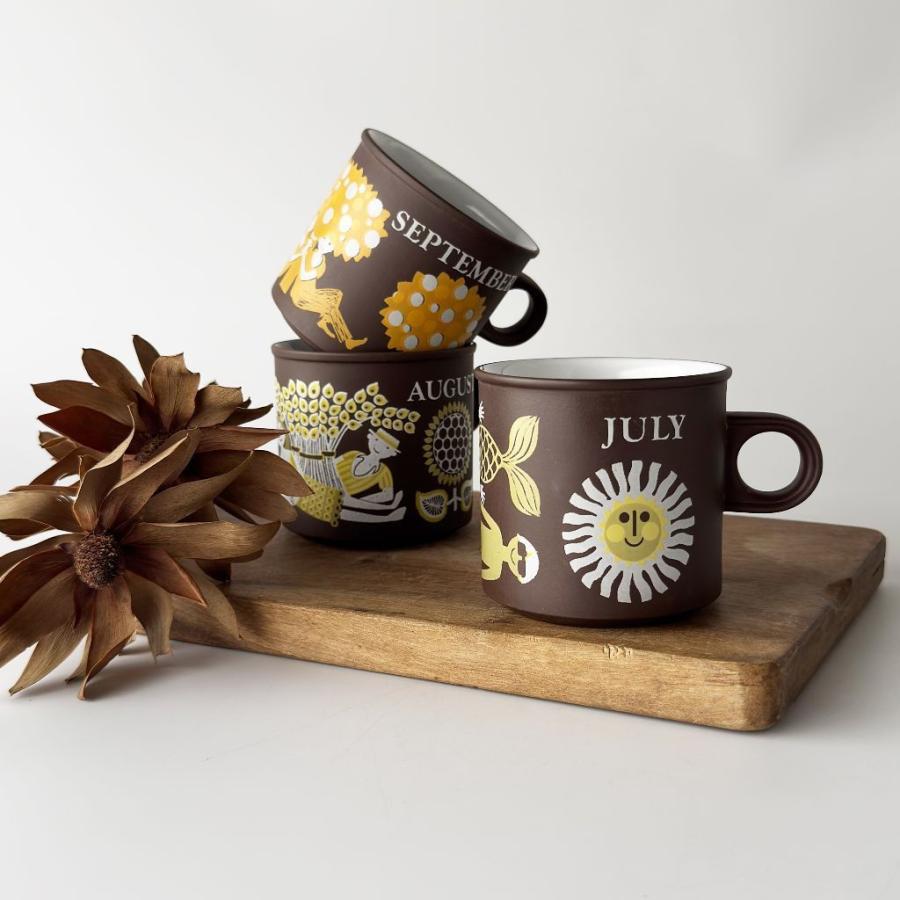 HORNSEA ホーンジー Love Mug ラブマグ マグカップ 英国 ヴィンテージ マンスリーマグ 7月 July 食器 陶器 コーヒーカップ 91360の画像