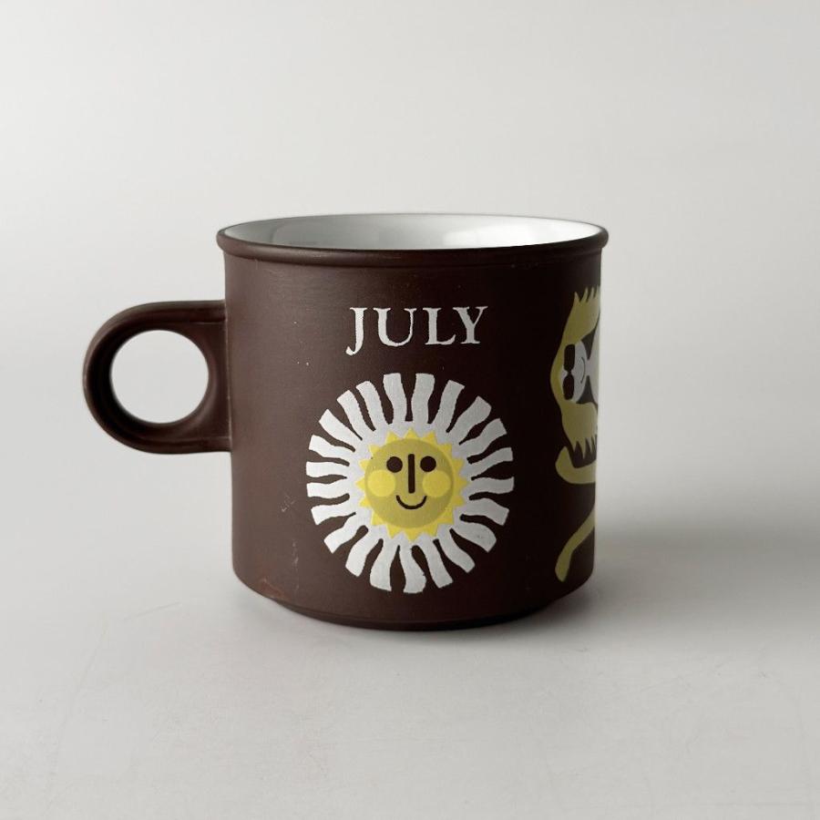 HORNSEA ホーンジー Love Mug ラブマグ マグカップ 英国 ヴィンテージ マンスリーマグ 7月 July 食器 陶器 コーヒーカップ 91360の画像