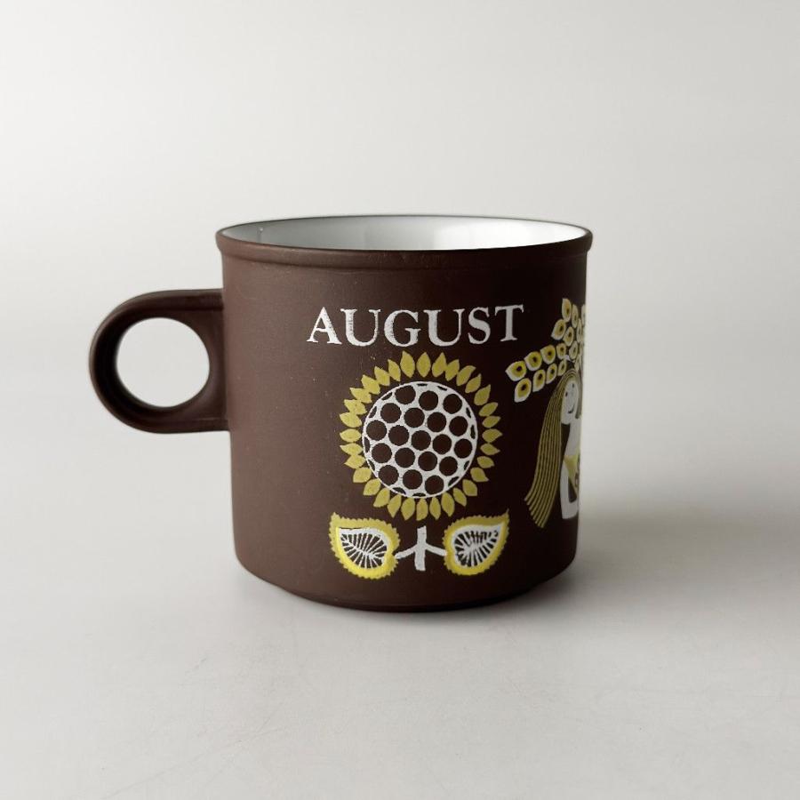 HORNSEA ホーンジー Love Mug ラブマグ マグカップ 英国 ヴィンテージ マンスリーマグ 8月 August 食器 陶器 コーヒーカップ 91361の画像
