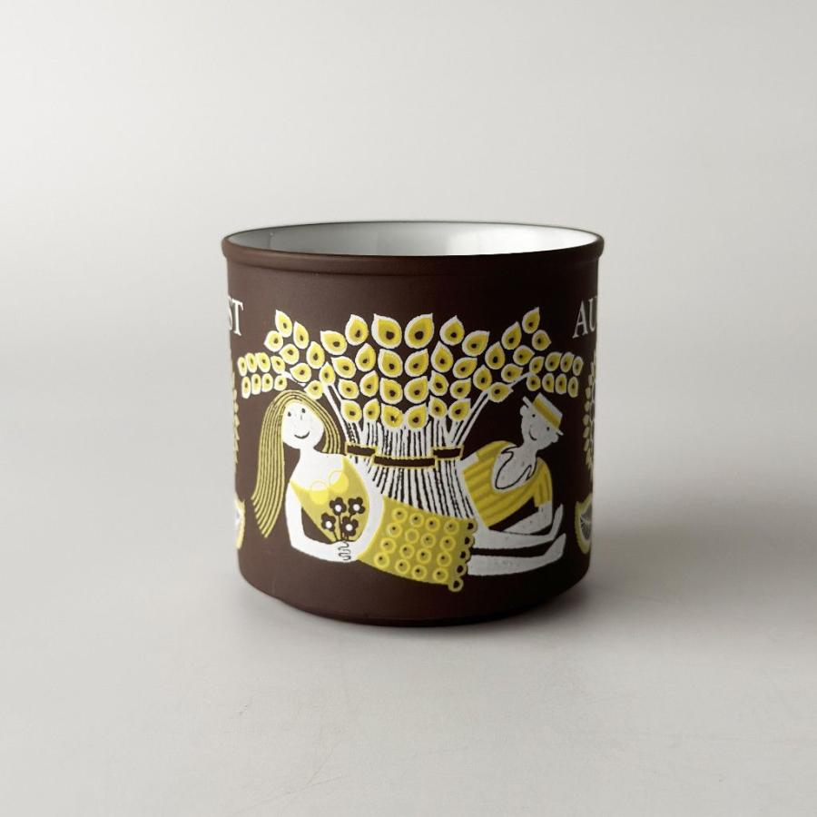 HORNSEA ホーンジー Love Mug ラブマグ マグカップ 英国 ヴィンテージ マンスリーマグ 8月 August 食器 陶器 コーヒーカップ 91361の画像