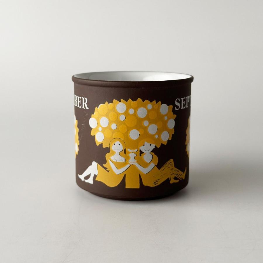 HORNSEA ホーンジー Love Mug ラブマグ マグカップ 英国 ヴィンテージ マンスリーマグ 9月 September 食器 陶器 コーヒーカップ 91362の画像