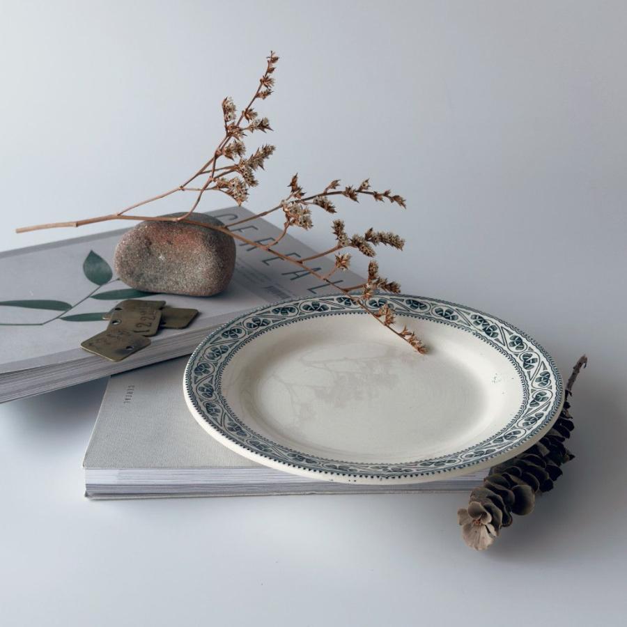 フランス H.Boulenger \u0026 Cie オータン・ブーランジェカンパニー アンティーク プレート ヴィンテージ 食器 クラシック 皿 94040の画像