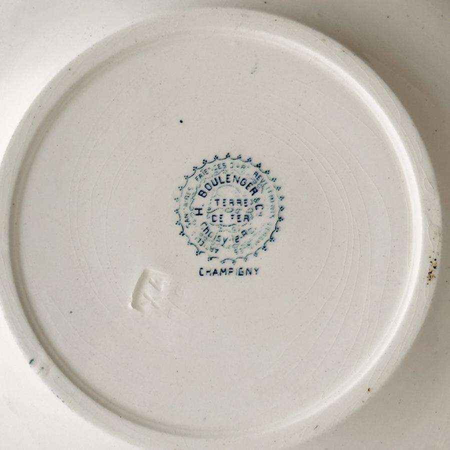 フランス H.Boulenger \u0026 Cie オータン・ブーランジェカンパニー アンティーク プレート ヴィンテージ 食器 クラシック 皿 94040の画像