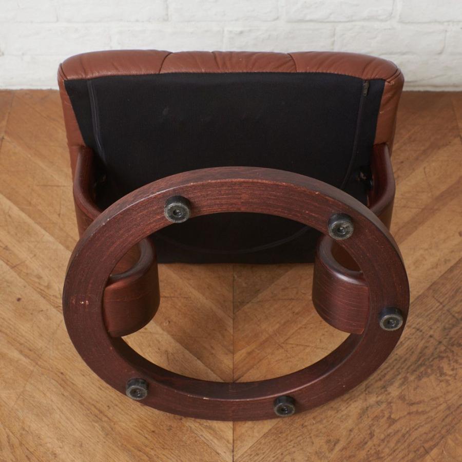 【！送料別！】 エコーネス オットマン 北欧 本革 スツール ekornes ノルウェー レザー ブラウン ストレスレス 腰掛け フットレスト 椅子 イス 94888 エコーネス オットマン 北欧 本革 スツール ekornes ノルウェー レザー