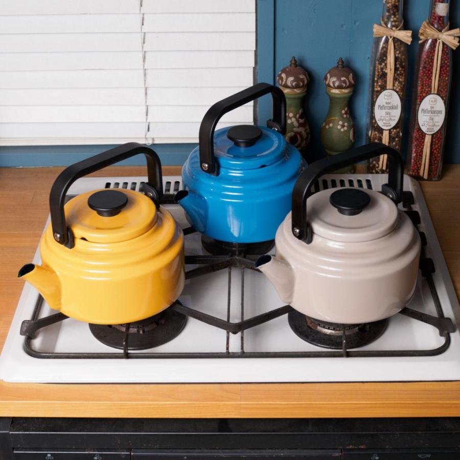 アムケトル 2.0L 湯沸かしケトル ブルー ホーロー 琺瑯 北欧 キッチン ケトル やかん ポット ヴィンテージ風 おしゃれ 96345の画像