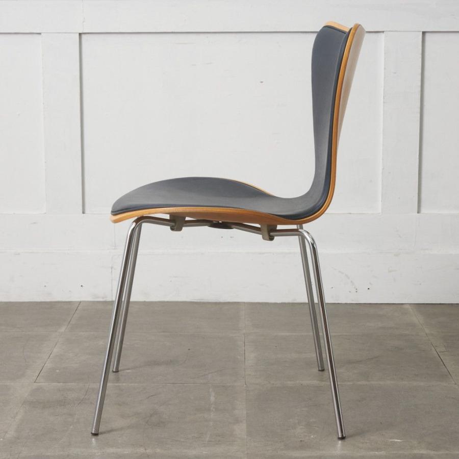 正規品 Fritz Hansen セブンチェア 3107 名作 椅子 紺 フロント