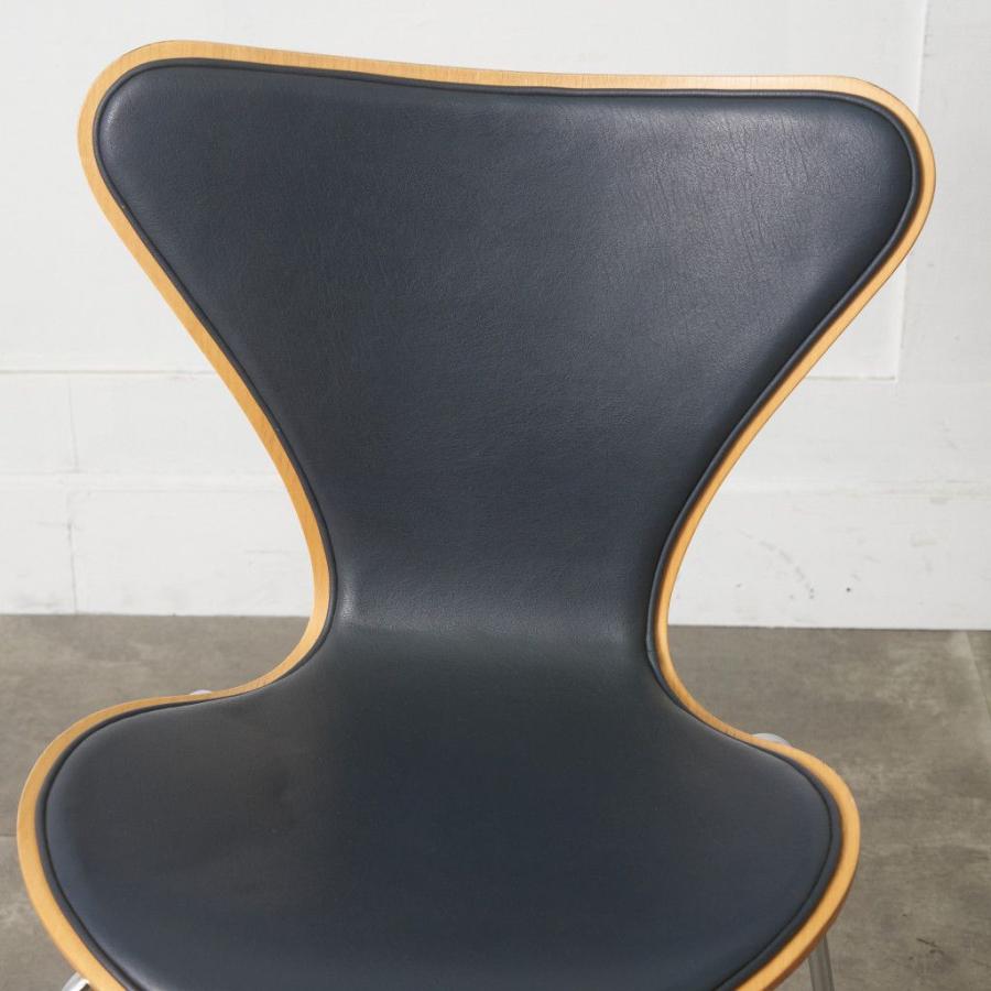 正規品 Fritz Hansen セブンチェア 3107 名作 椅子 紺 フロント