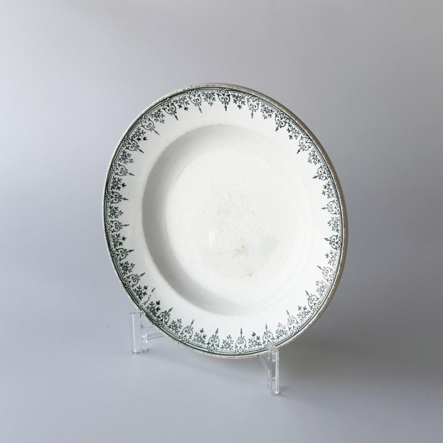 フランス アンティーク Saint Amand プレート 皿 ヴィンテージ 食器 陶器 クラシック ディナープレート サンタマン 白 仏 97190の画像