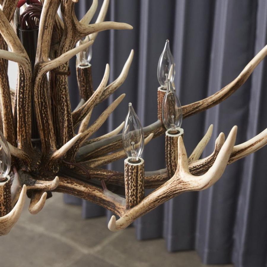 DEER HORN SMITH'S 鹿角 シャンデリア 9灯 天井照明 ペンダントライト