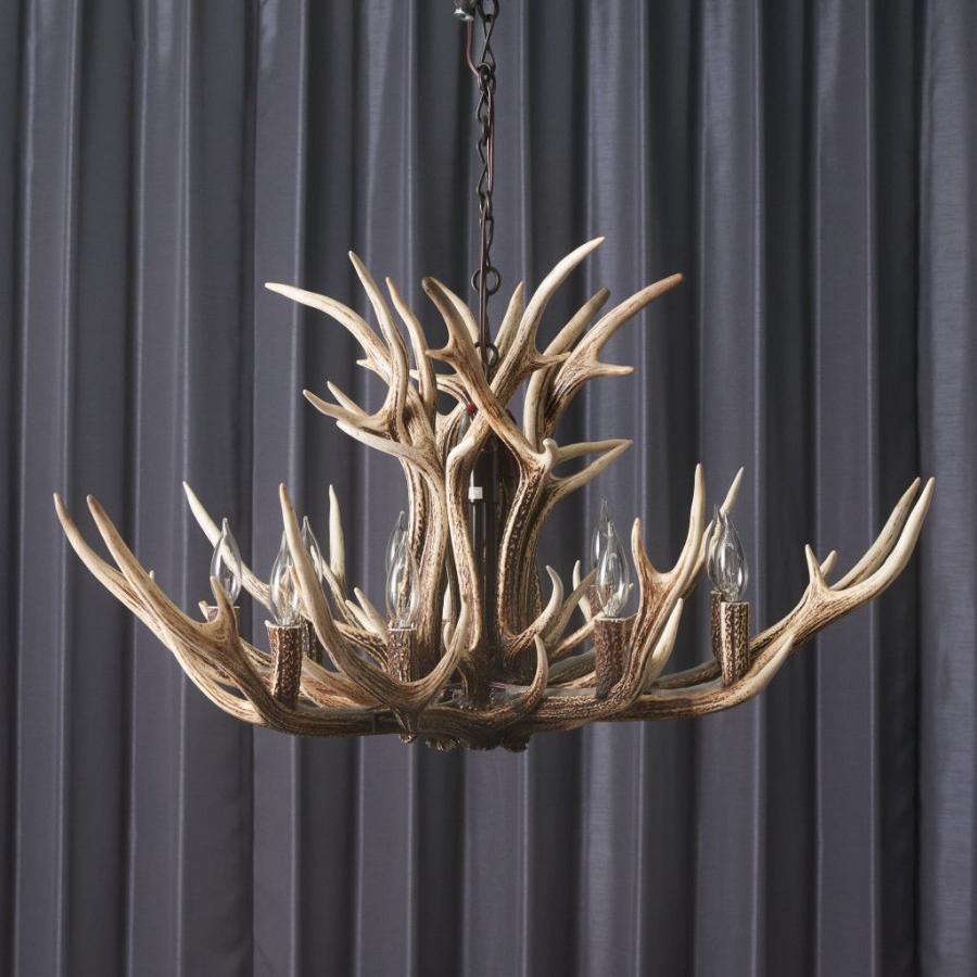 DEER HORN SMITH'S 鹿角 シャンデリア 9灯 天井照明 ペンダントライト