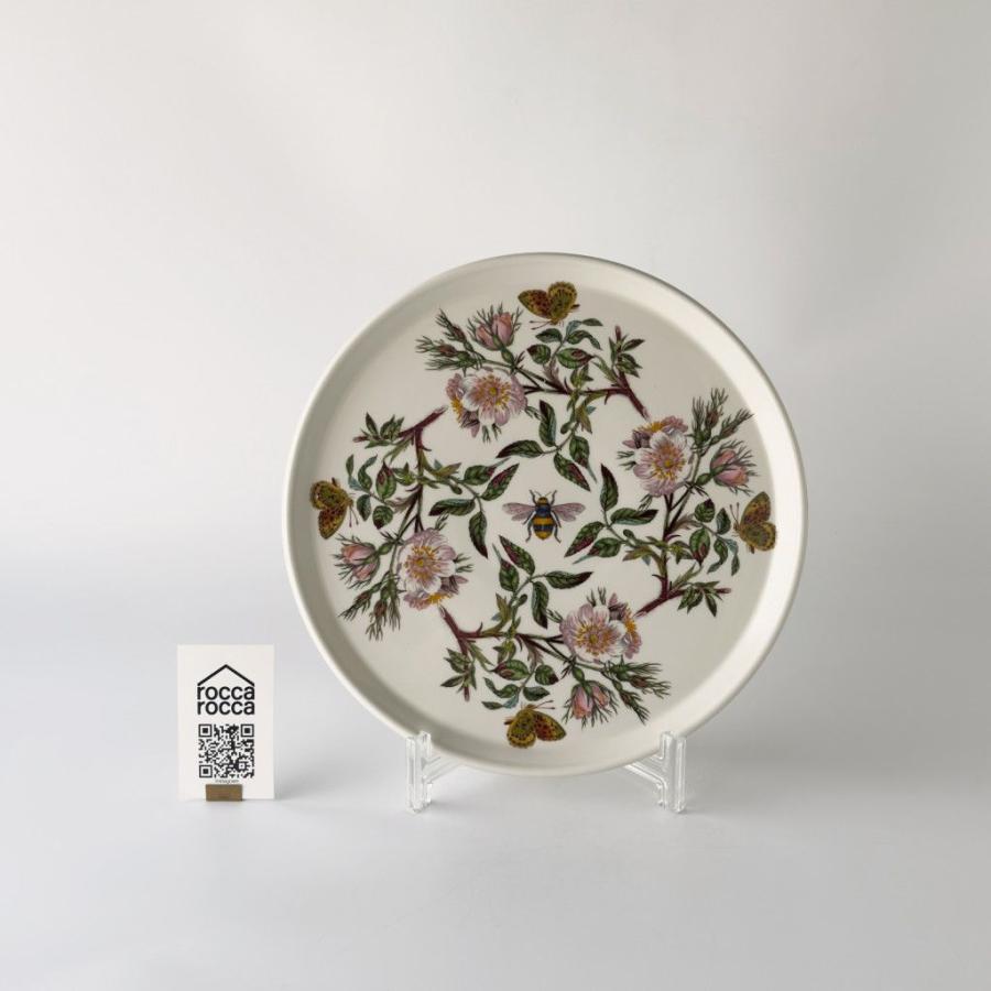 イギリス Portmeirion ボタニックガーデン Dog rose プレート ヴィンテージ 大皿 陶器 ポートメリオン イヌバラ BOTANIC GARDEN 98170の画像