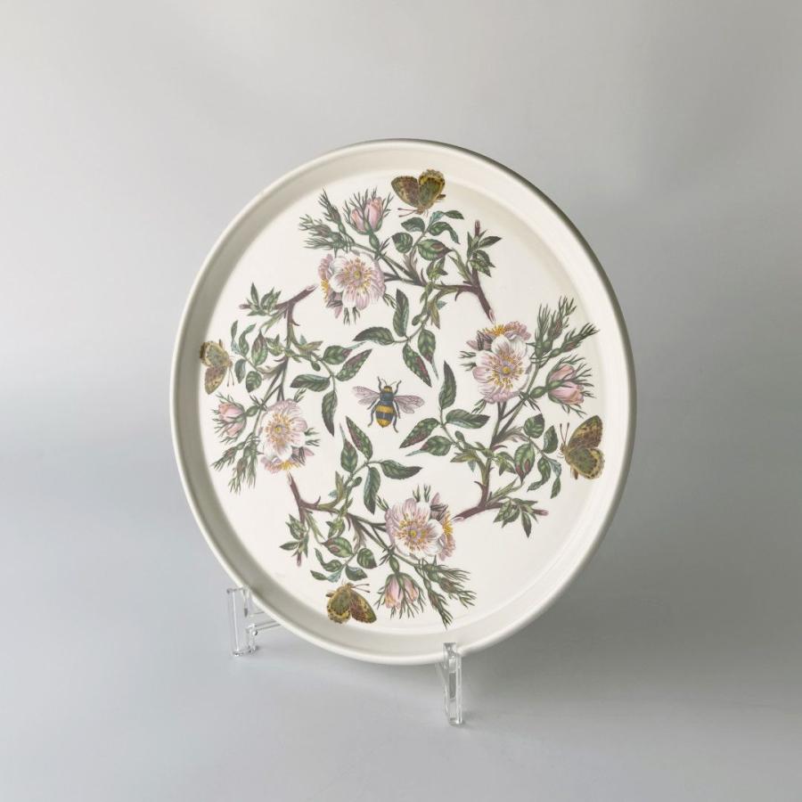 イギリス Portmeirion ボタニックガーデン Dog rose プレート ヴィンテージ 大皿 陶器 ポートメリオン イヌバラ BOTANIC GARDEN 98170の画像