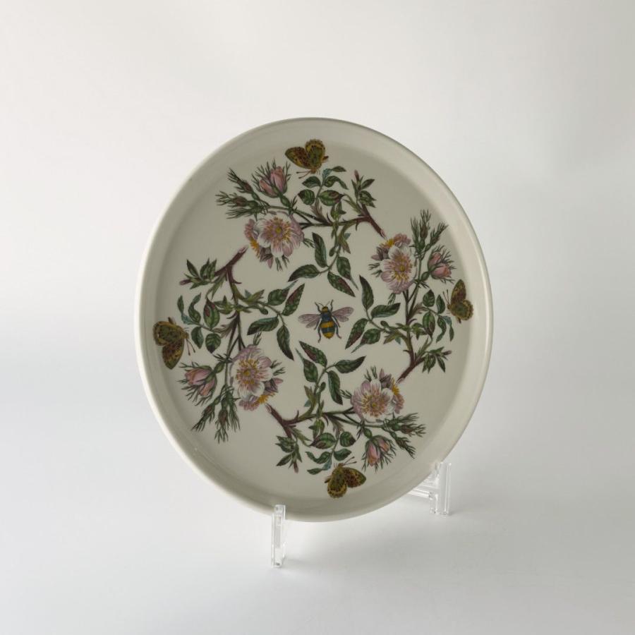イギリス Portmeirion ボタニックガーデン Dog rose プレート ヴィンテージ 大皿 陶器 ポートメリオン イヌバラ BOTANIC GARDEN 98170の画像