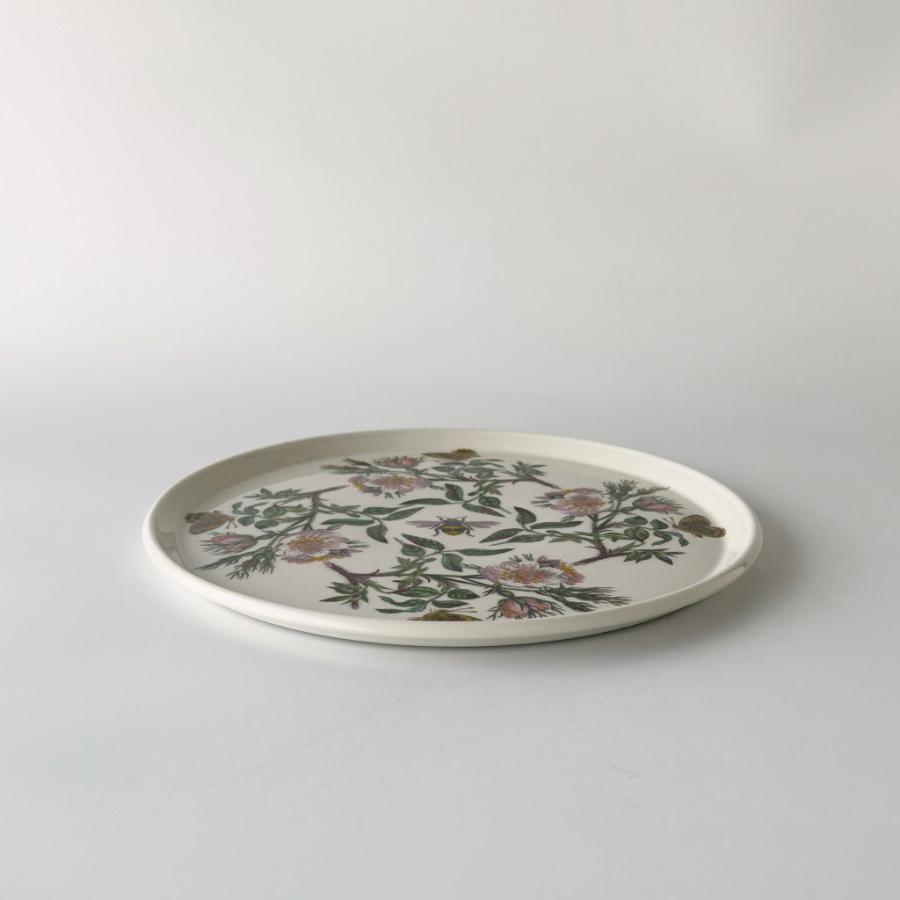 イギリス Portmeirion ボタニックガーデン Dog rose プレート ヴィンテージ 大皿 陶器 ポートメリオン イヌバラ BOTANIC GARDEN 98170の画像