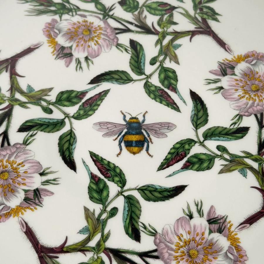 イギリス Portmeirion ボタニックガーデン Dog rose プレート ヴィンテージ 大皿 陶器 ポートメリオン イヌバラ BOTANIC GARDEN 98170の画像