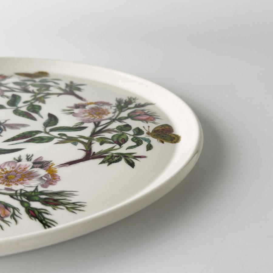イギリス Portmeirion ボタニックガーデン Dog rose プレート ヴィンテージ 大皿 陶器 ポートメリオン イヌバラ BOTANIC GARDEN 98170の画像