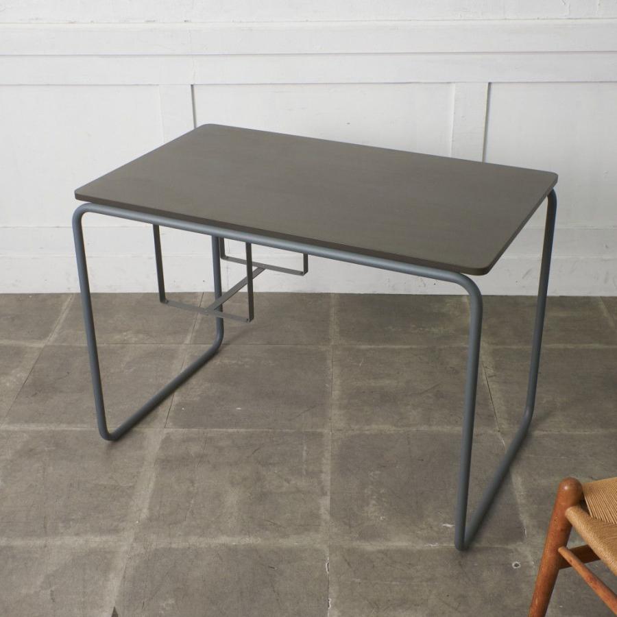 希少廃盤 無印良品 THONET トーネット スチールローテーブル ダークグレー 展示品 無印良品 THONET スチールパイプデスク M ダークグレー デスク
