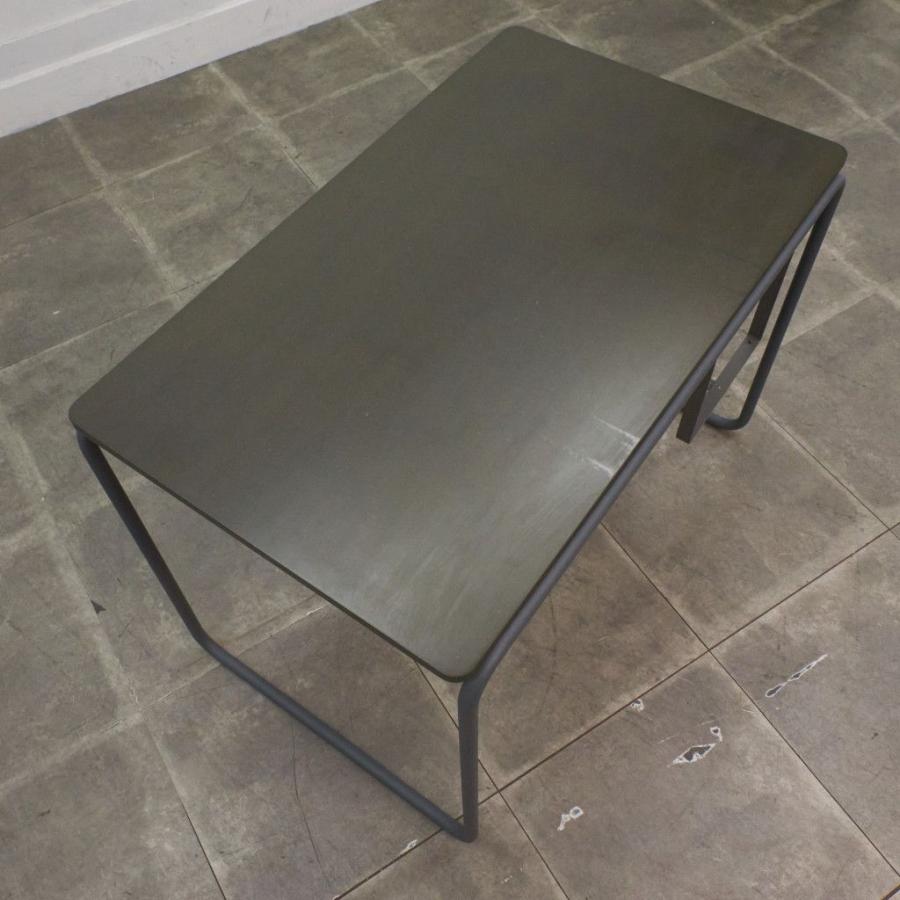 展示品 無印良品 THONET スチールパイプデスク M ダークグレー デスク