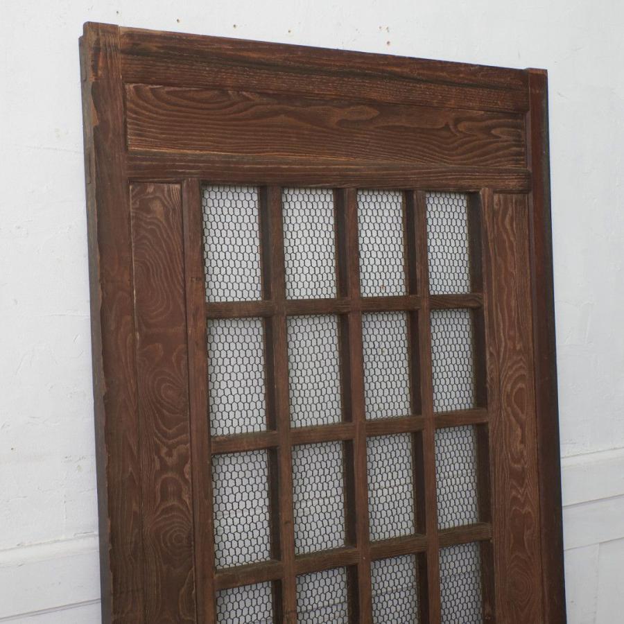 時代物 蔵戸 無垢材 古鉄 金具 格子 アンティーク ドア 蔵 扉 建具