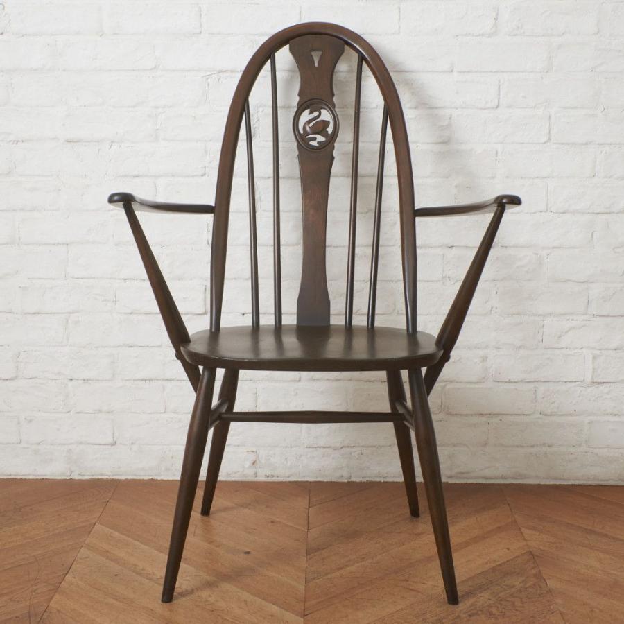 Ercol スワンバックチェア アーコール 英国 ヴィンテージ ダイニングチェア ウィンザーチェア アームチェア イギリス ビンテージ 99860_7