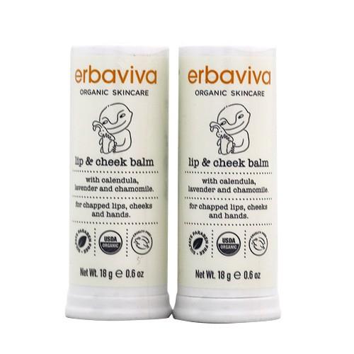 ひな　エルバビーバ ベビー リップ 18g×2本  2個セット erbaviva（エルバビーバ） ベビー リップ＆チークバーム デュオ 18g×2