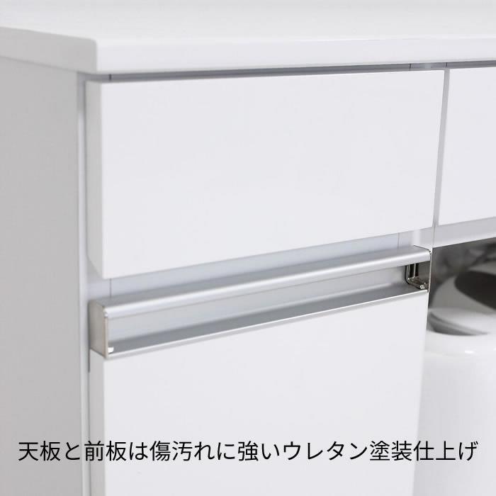 完成品 キッチンカウンター 幅82 高さ82cm カウンターワゴン レンジワゴン レンジボード 炊飯器 食器棚 コンパクト 鏡面 スライド 引き出し キッチン収納_8