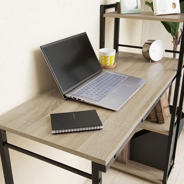 パソコンデスク ラック付き 幅100cm PCデスク デスク 学習机 収納棚つき 楽天市場】デスク 机 学習机 pcデスク パソコンデスク 収納 棚