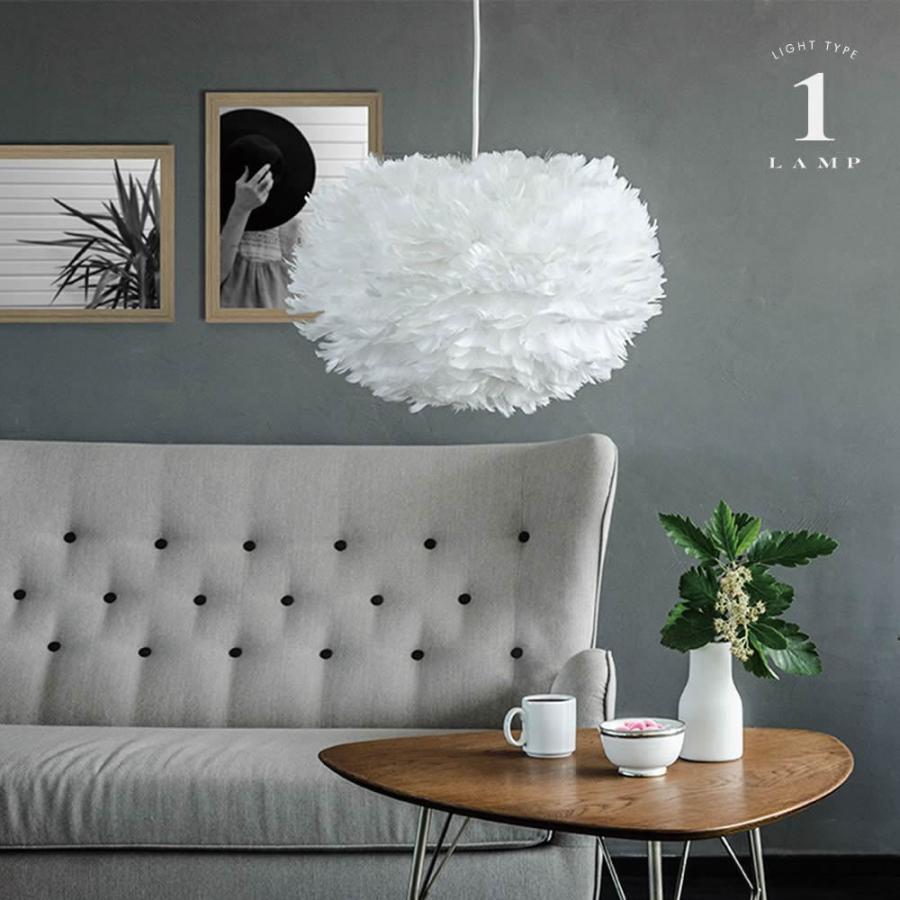 ペンダントライト 照明 白 ホワイト 1灯 フェザー 天使 韓国インテリア 家具 インテリア Mサイズ ペンダントライト 白 おしゃれ 北欧 デザイン照明 優しい雰囲気 羽根 照明のロッシュローブ El 0061 かわいい モダン Ledのみ対応