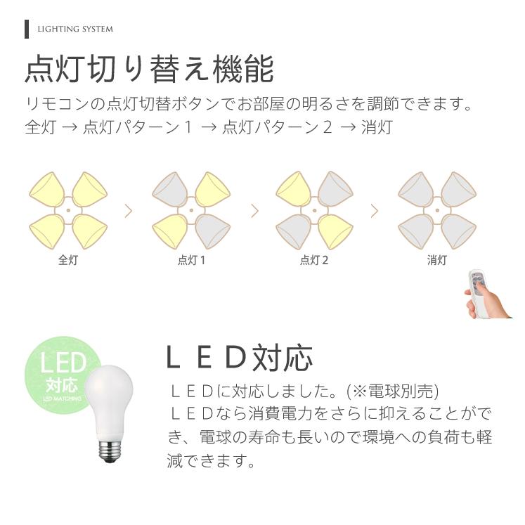 シーリングファン 照明 傾斜天井対応 リモコンモデル リモコン付き LED
