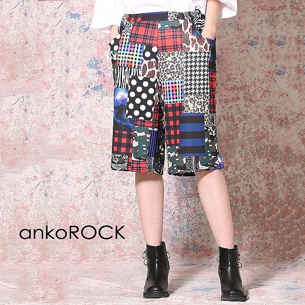 即日発送 ボトムス ショートパンツ アンコロック Ankorock 衣装 個性的 派手 ファッション 原宿系 メンズ Arb6463 パッチワーク風 かわいい ストリート クール オールシーズン 原宿系 レディース ボトムス パンツ Itsfortnite Com