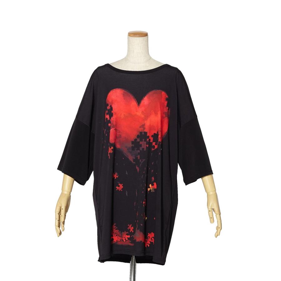 anko Rock 退廃ハート　Tシャツ ankoROCK アンコロック ビッグ Tシャツ メンズ カットソー レディース