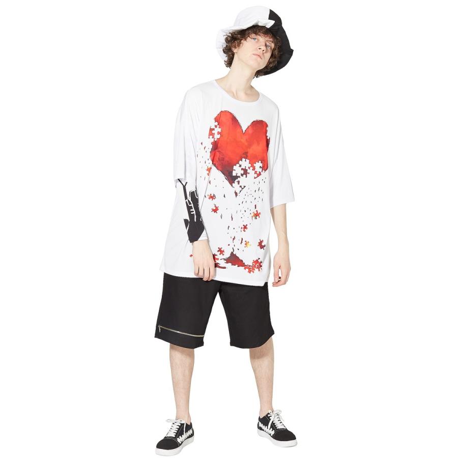 anko Rock 退廃ハート　Tシャツ ankoROCK アンコロック ビッグ Tシャツ メンズ カットソー レディース