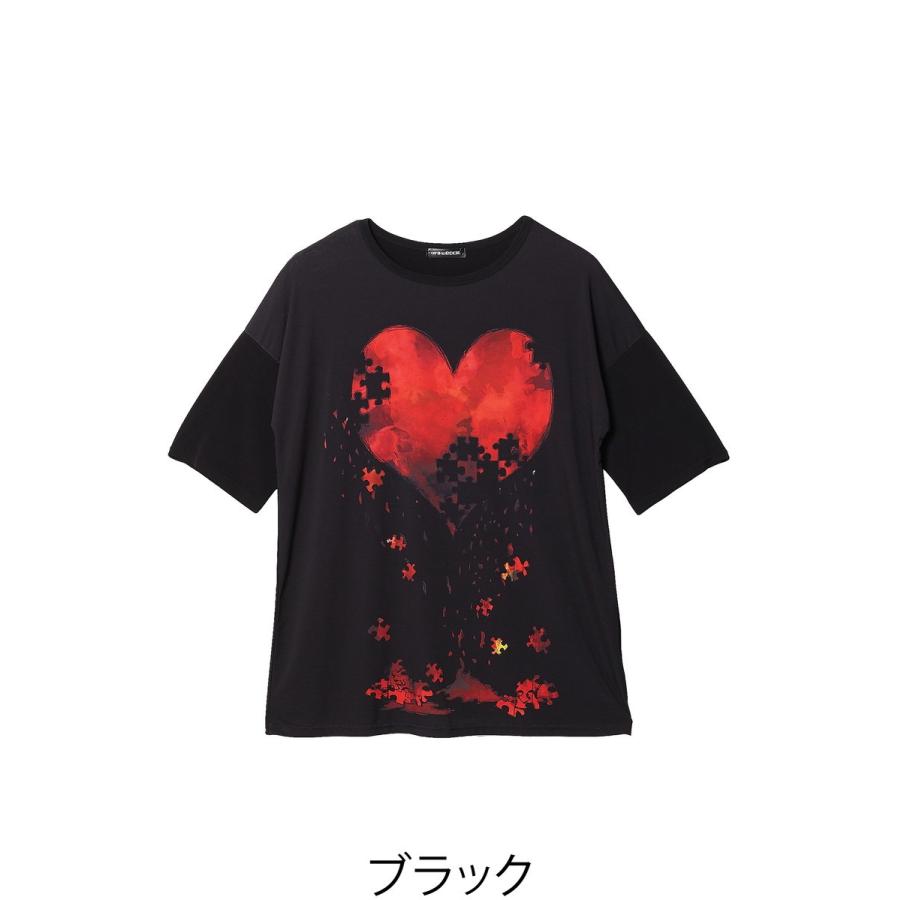anko Rock 退廃ハート　Tシャツ ankoROCK アンコロック ビッグ Tシャツ メンズ カットソー レディース