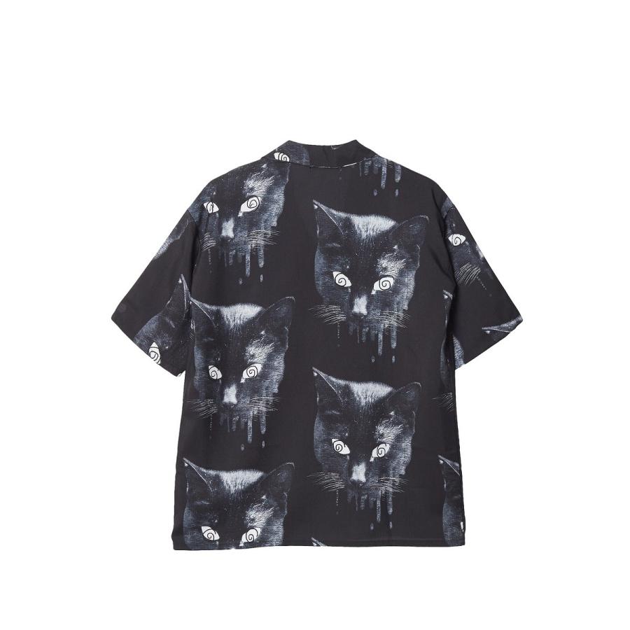 ◇ankoROCK◇前後ホラーナイトオバケネコシャツ襟Tシャツ 【半袖】 ankoROCK | ホラーナイトネコ