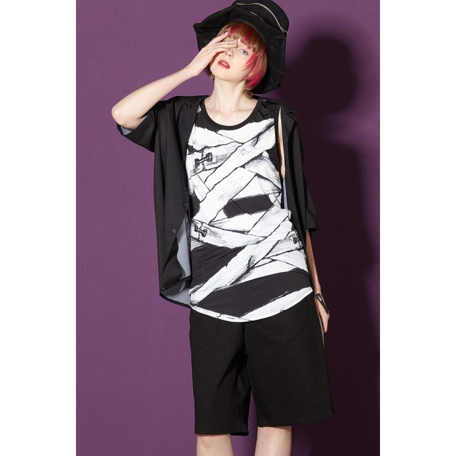 ankoROCK  カットソー　スモーキング カラーバリエーションビッグポンチTシャツ / スウェット 半袖