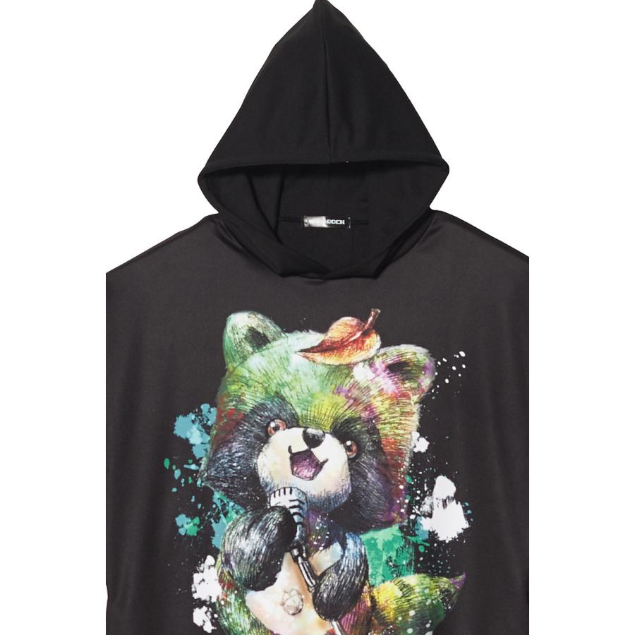 Ankorock アンコロック パーカー メンズ プルオーバー レディース ユニセックス プリント たぬき かわいい ビッグシルエット 動物 タヌキ Art67 Ankorock 通販 Yahoo ショッピング