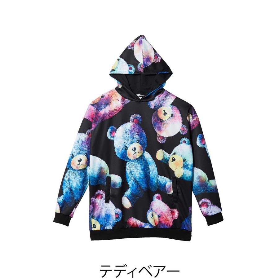 Ankorock アンコロック パーカー メンズ プルオーバー レディース ユニセックス クマ 熊 くま プリント かわいい ビッグシルエット 動物 テディベア Art6937 Ankorock 通販 Yahoo ショッピング