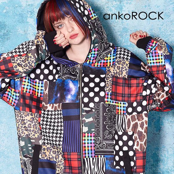 ankoROCK アンコロック パーカー メンズ ジップパーカー レディース 