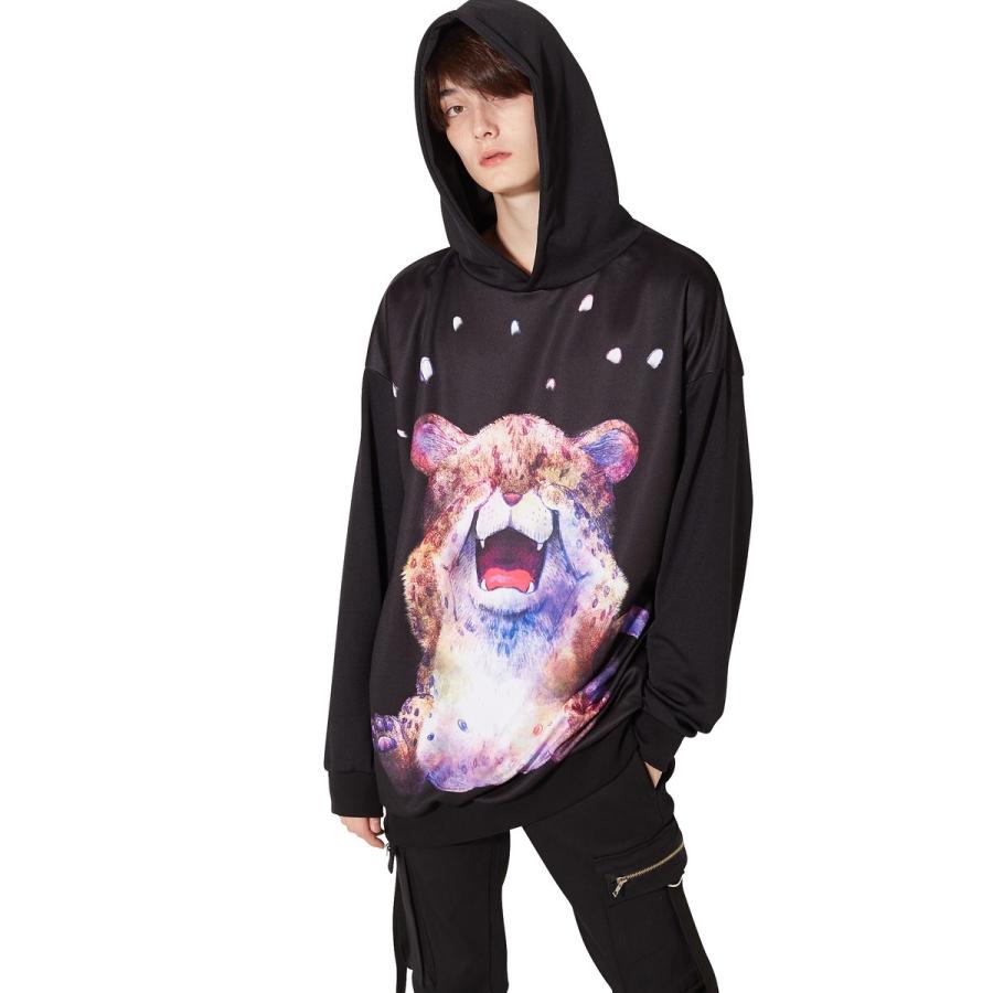 Ankorock アンコロック パーカー メンズ プルオーバー レディース ユニセックス プリント 豹 かわいい ビッグシルエット 動物 ヒョウ Art7604 Ankorock 通販 Yahoo ショッピング