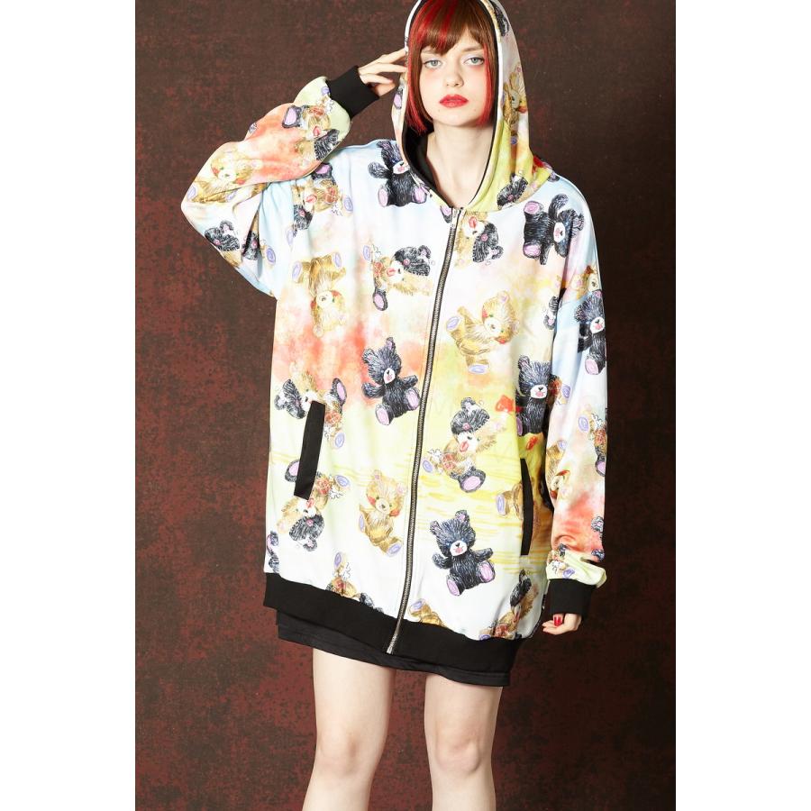 Ankorock アンコロック パーカー メンズ プルオーバー レディース ユニセックス 服 ブランド 長袖 ロング丈 プリント 動物柄 熊 大きいサイズ Art7924 Ankorock 通販 Yahoo ショッピング