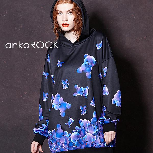 通販公式店 Ankorock アンコロック トップス ロングスリーブ パーカー バラバラリアルテディベア メンズ レディース ユニセックス 服 ブランド 純正卸売 Www Superavila Com