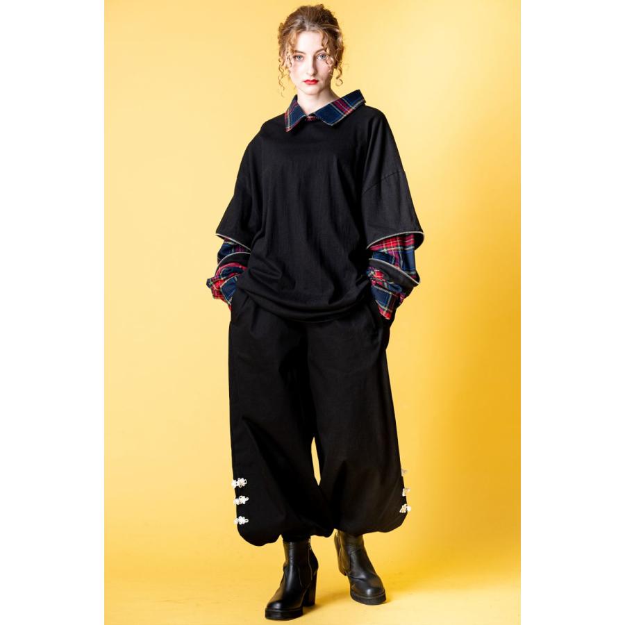 takenoko出品 ankoROCK オープンジップフェイクレイヤーチェックシャツ