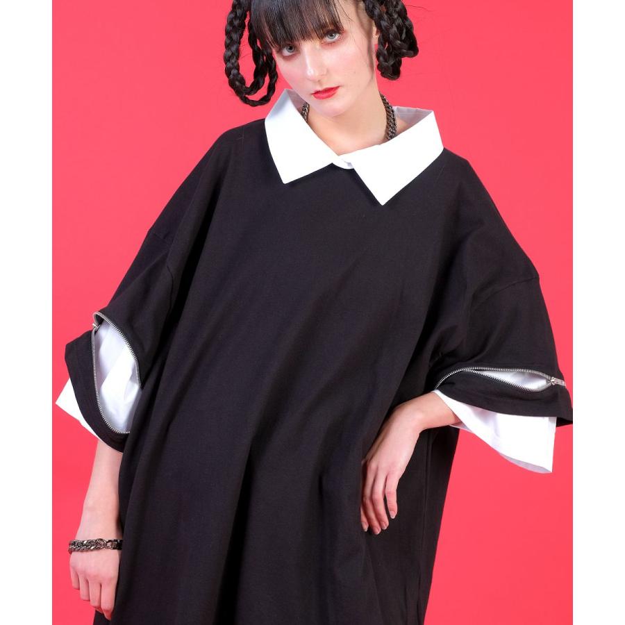 ankoROCK オーバーサイズ Tシャツ 襟 袖ライン 黒 シンプル ankoROCK オーバーサイズ Tシャツ 襟 袖ライン 黒 シンプル｜Yahoo