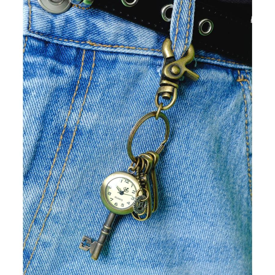 懐中時計 キーホルダー カラビナ キーリング キーチェーン