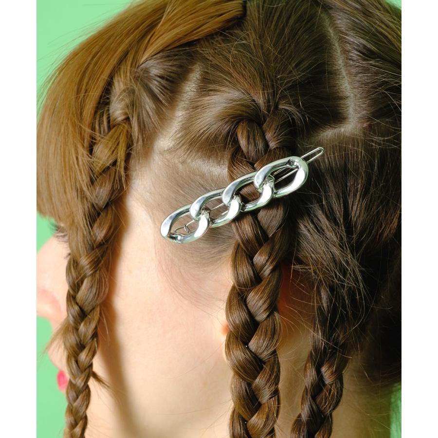 ヘアピン バレッタ ヘア アクセサリー 髪どめ チェーン : ankoROCK