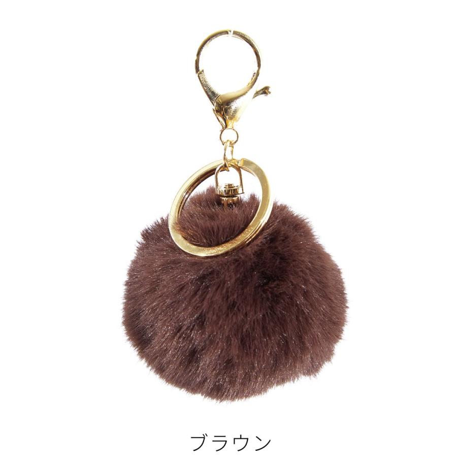 POP ブラウンファー キーホルダー an meets zakka ショートファーチャームキーホルダー : ankoROCK