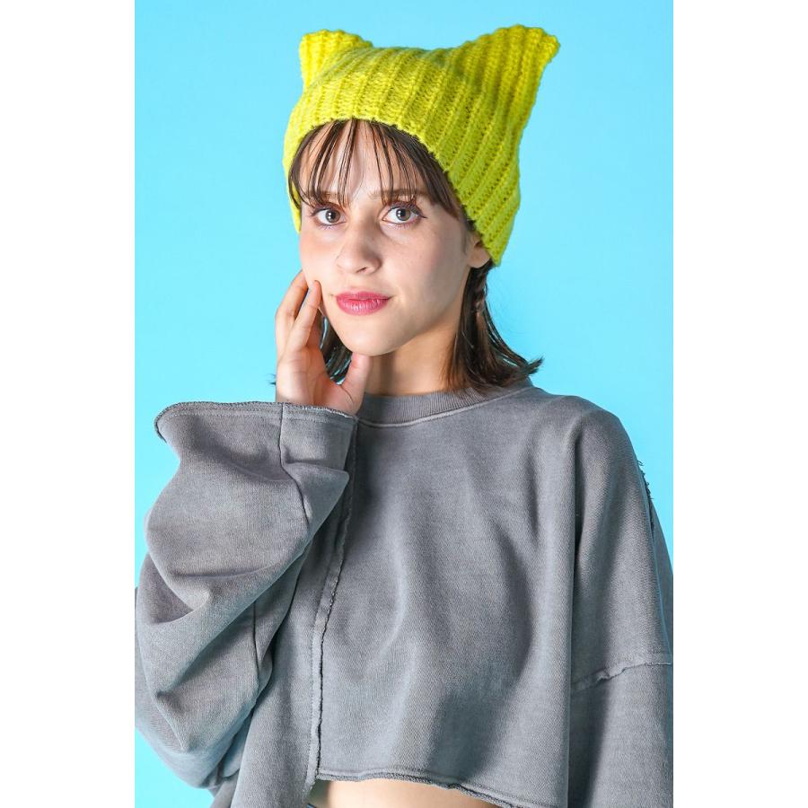 andwang/Fluffy cat knit hat/ニット帽 Crochet] I knitted a fluffy cat ear cap. - YouTube