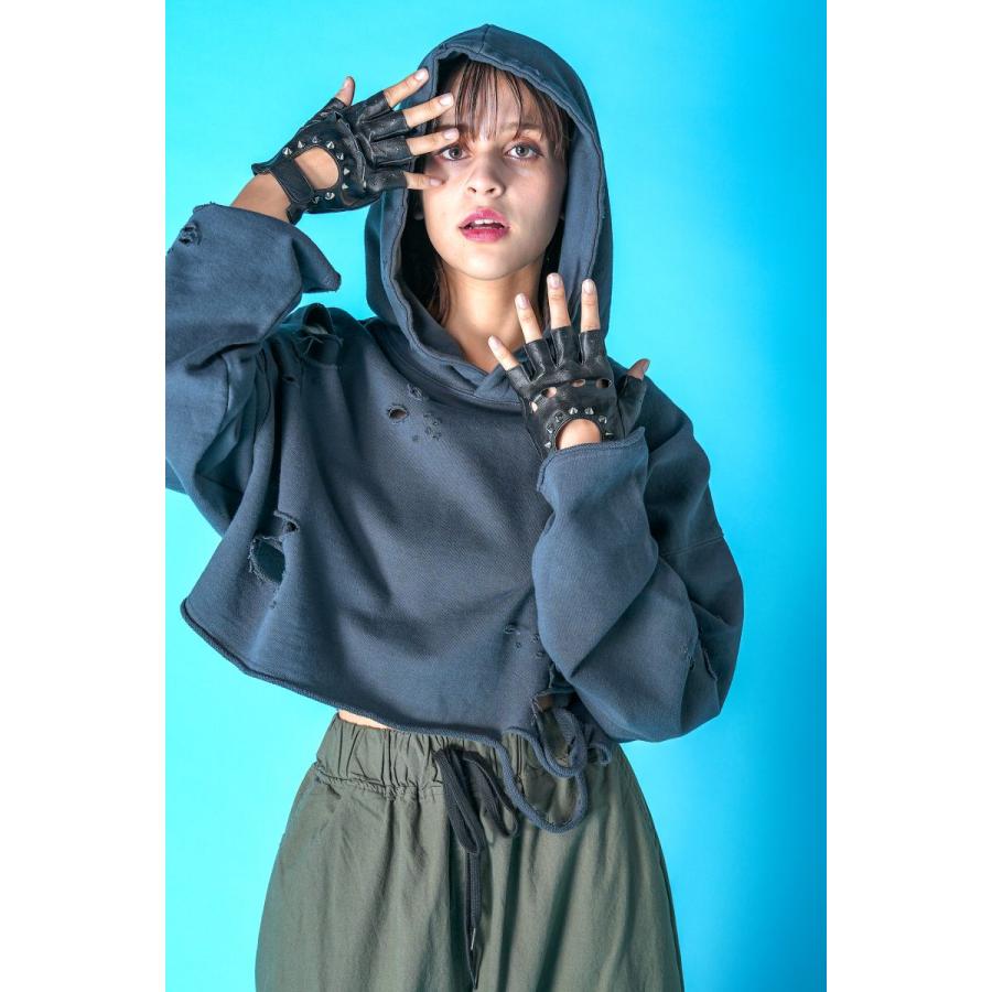 an meets zakka スタッズ指抜きレザーグローブ : ankoROCK - 通販