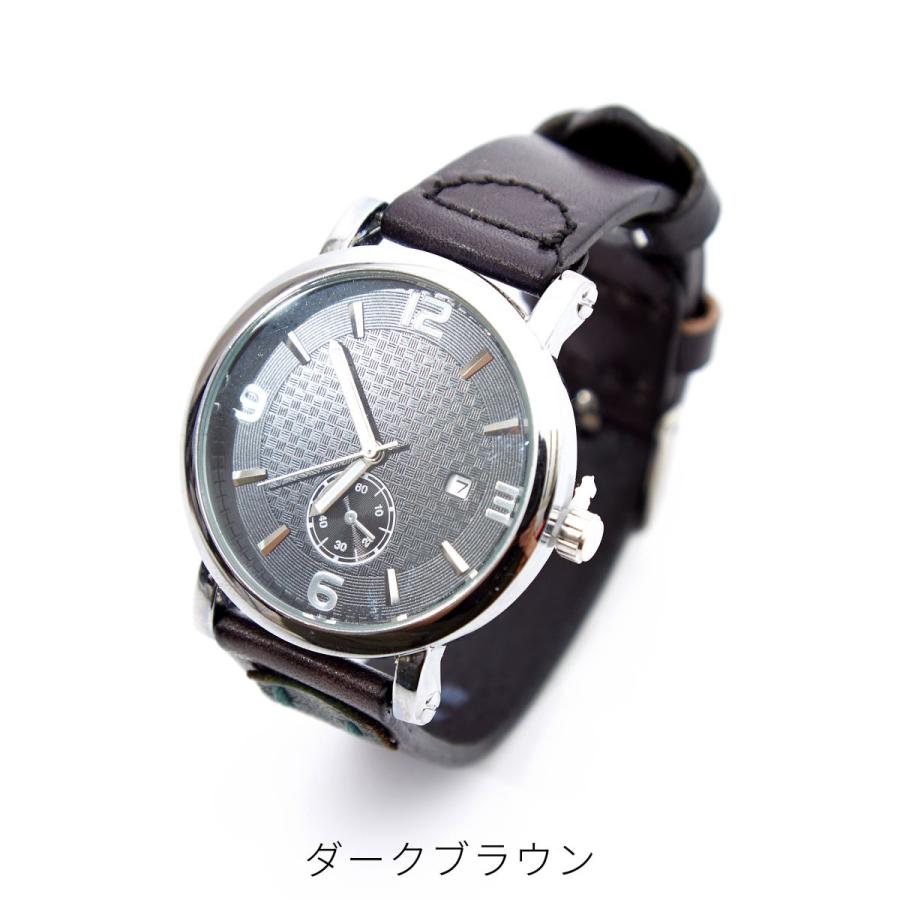 an meets zakka ロゴレタリングレザーバンドレトロ腕時計 : ankoROCK