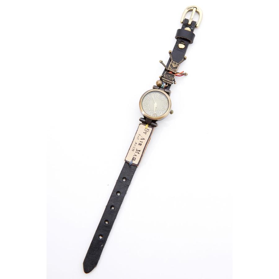 an meets zakka ロボットモチーフレザーバンド腕時計 : ankoROCK